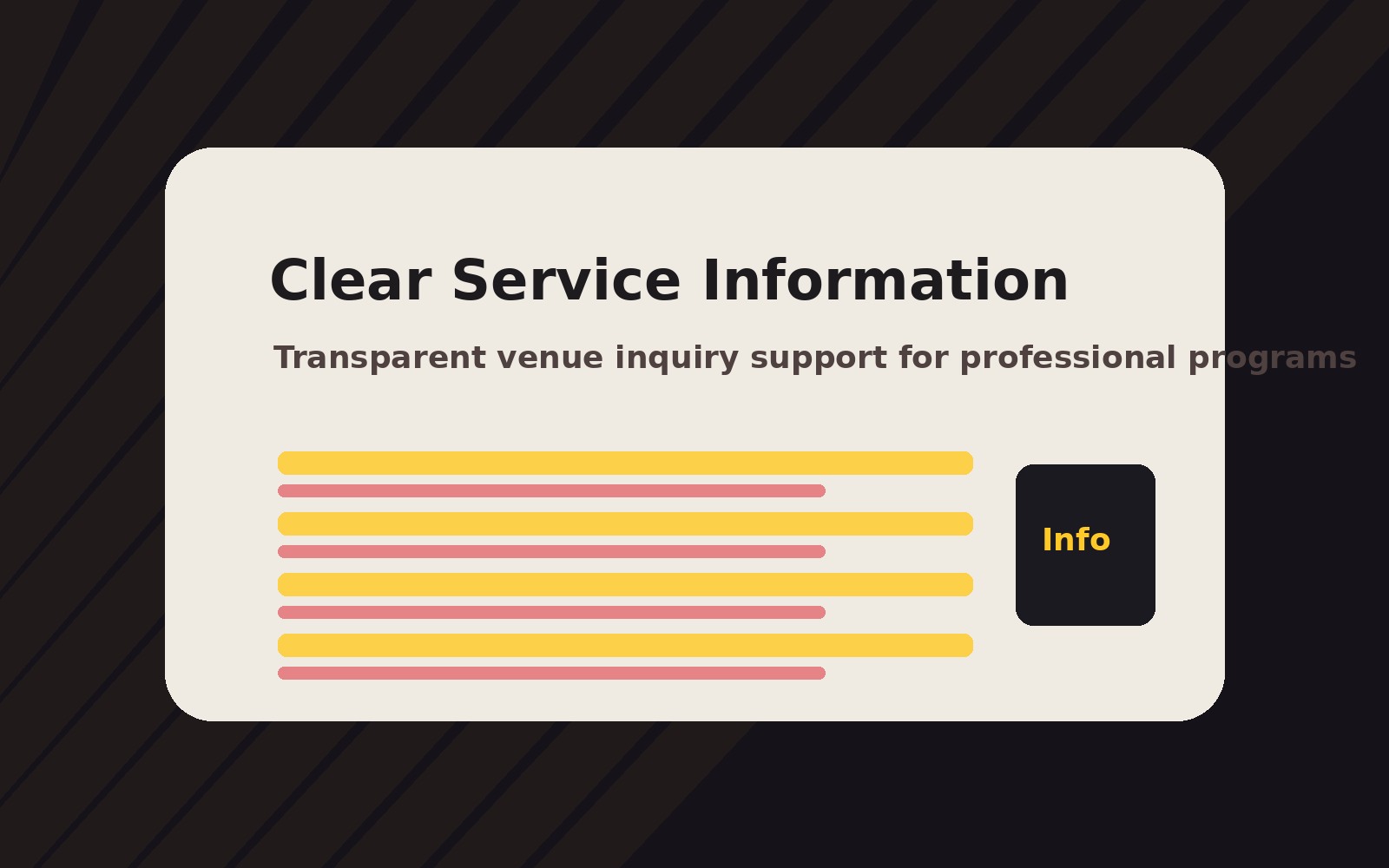 Clear service information and privacy documents